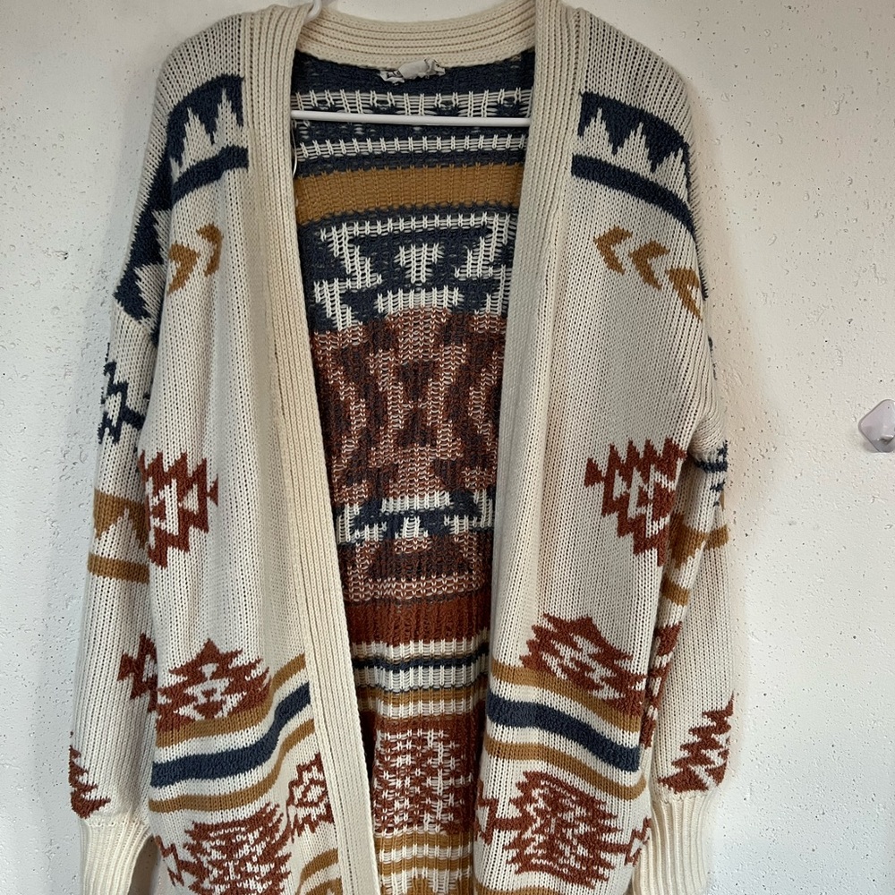 Women’s Southwestern Print Oversize Cardigan
